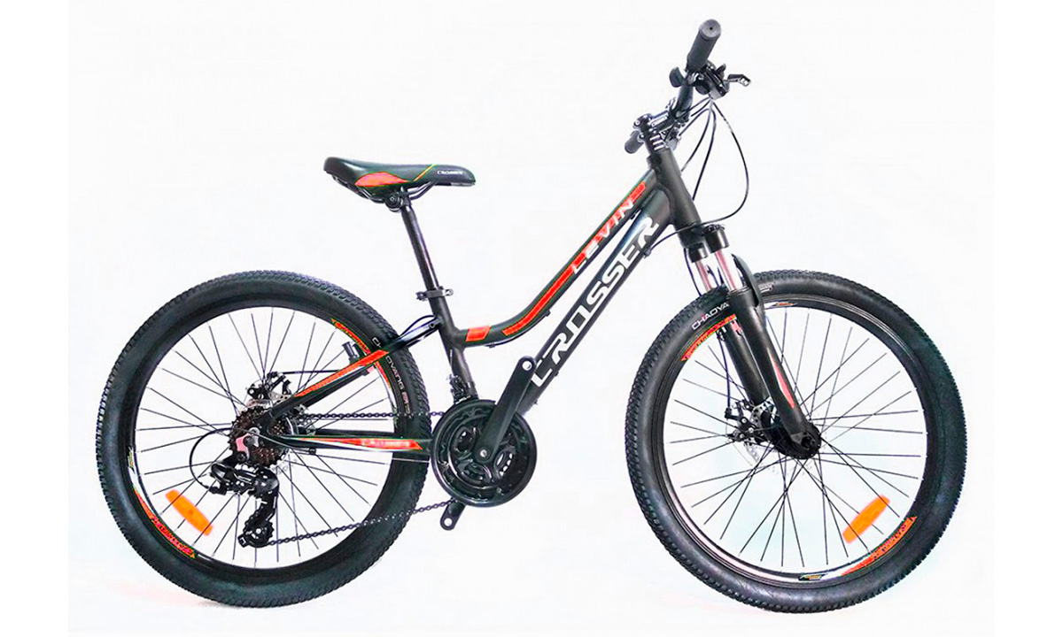 Фотография Велосипед Crosser Levin 26" 2021, размер XS, черно-красный